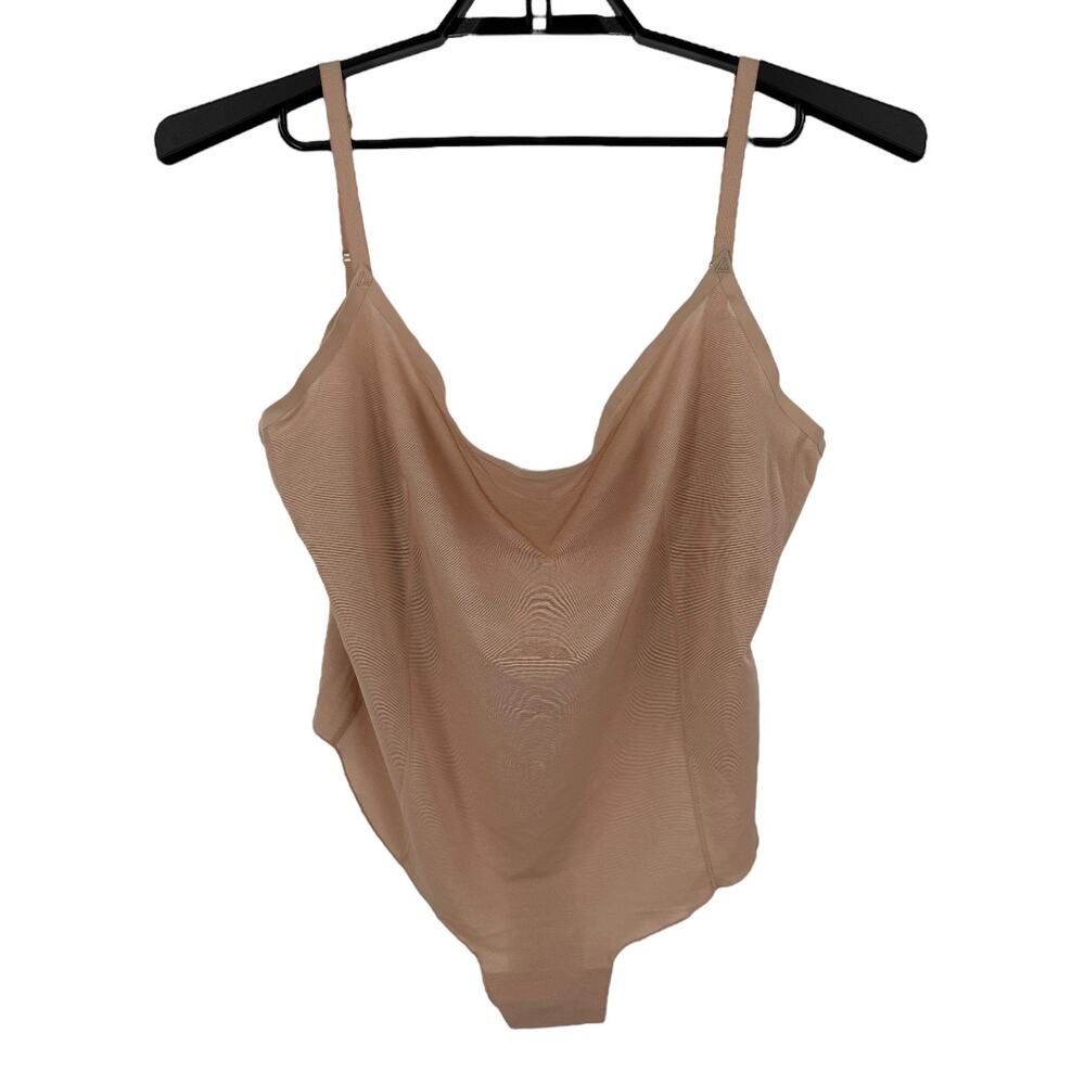 Skims Bodysuit Sheer Sculpt shapewear light tan size 4X